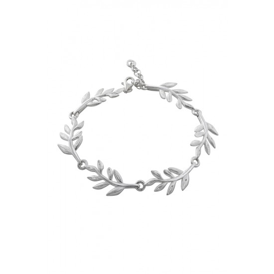 Sterling Silver Olive Branch Six Design Bracelet