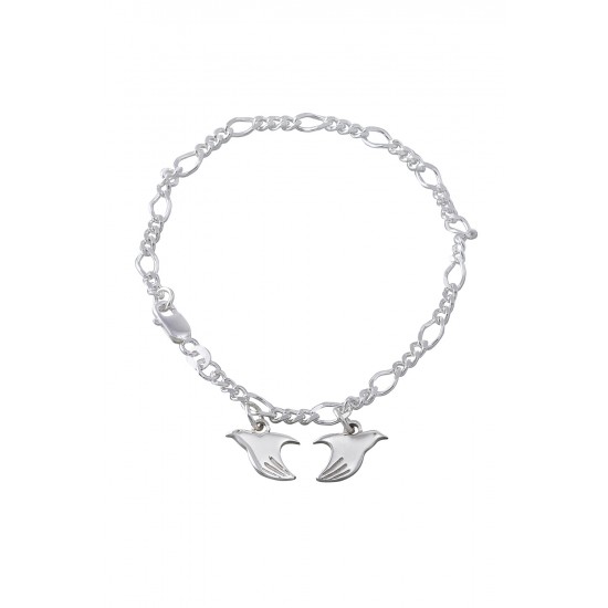 Sterling Silver Peacemaker® Twin Charm Bracelet