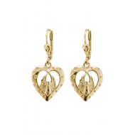 9ct Gold Loving Angel Drop Earrings