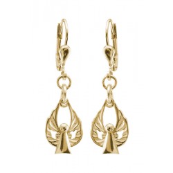 9ct Gold Angel of Peace Drop Earrings