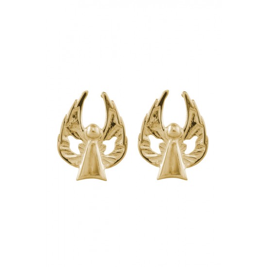 9ct Gold Angel of Peace Stud Earrings