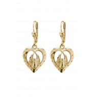 9ct Gold Loving Angel Drop Earrings