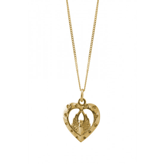 9ct Gold Loving Angel Pendant Small