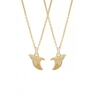 9ct Gold Peacemaker® Friendship Pendant Twin Design to share