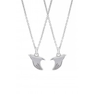 Sterling Silver Peacemaker® Friendship Pendant Twin Design to share