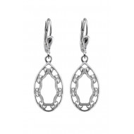 Sterling Silver 7 Spiral  Newgrange Drop Earrings