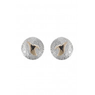  Sterling Silver and 14ct Gold  Peacemaker® Stud Earrings