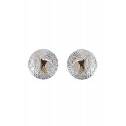  Sterling Silver and 14ct Gold  Peacemaker® Stud Earrings