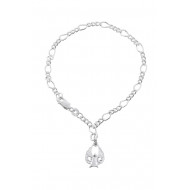 Sterling Silver Angel of Peace  Charm Bracelet