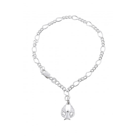 Sterling Silver Angel of Peace  Charm Bracelet