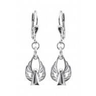  Sterling Silver Angel of Peace Drop Earrings