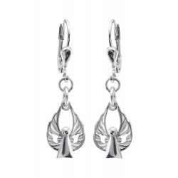  Sterling Silver Angel of Peace Drop Earrings