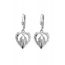 Sterling Silver Loving Angel Drop Earrings 