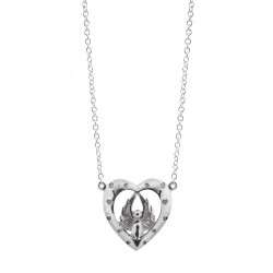 Sterling Silver Loving Angel Pendant Large