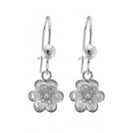 Sterling Silver Filigree Drop Earring Irish Lace Design