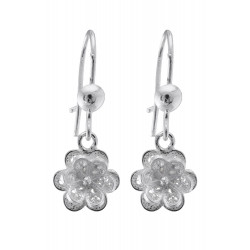 Sterling Silver Filigree Drop Earring Irish Lace Design